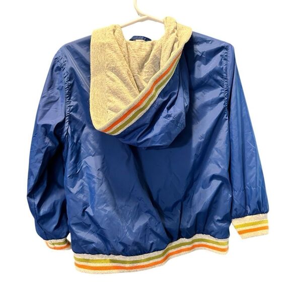 NWOT Disney Toddler Boys Blue Mickey Mouse Full Zip Jacket Hoodie & Patches 3T - Picture 2 of 6